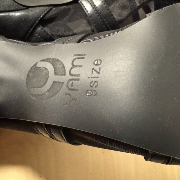 Yami Maribell Black 3in Flared Dance Shoe Size 9 - Picture 5 of 5